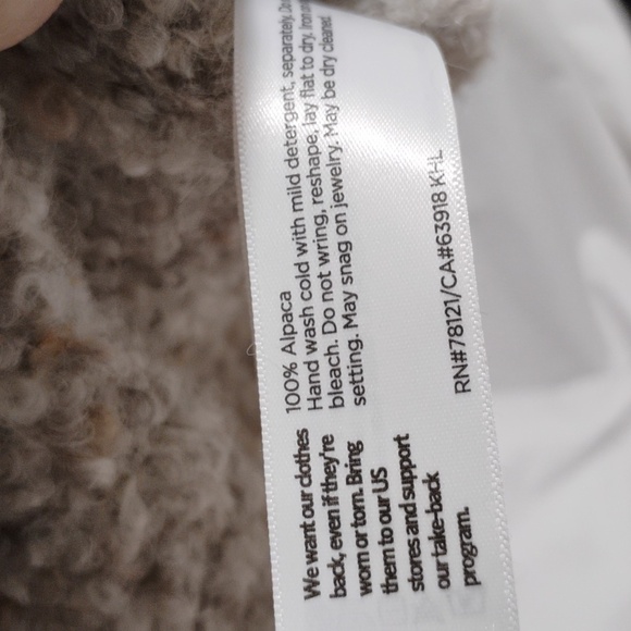 SALE! Eileen Fisher Alpaca Mock Neck Popcorn Sweater Extremely Soft Sz.M - Picture 6 of 9